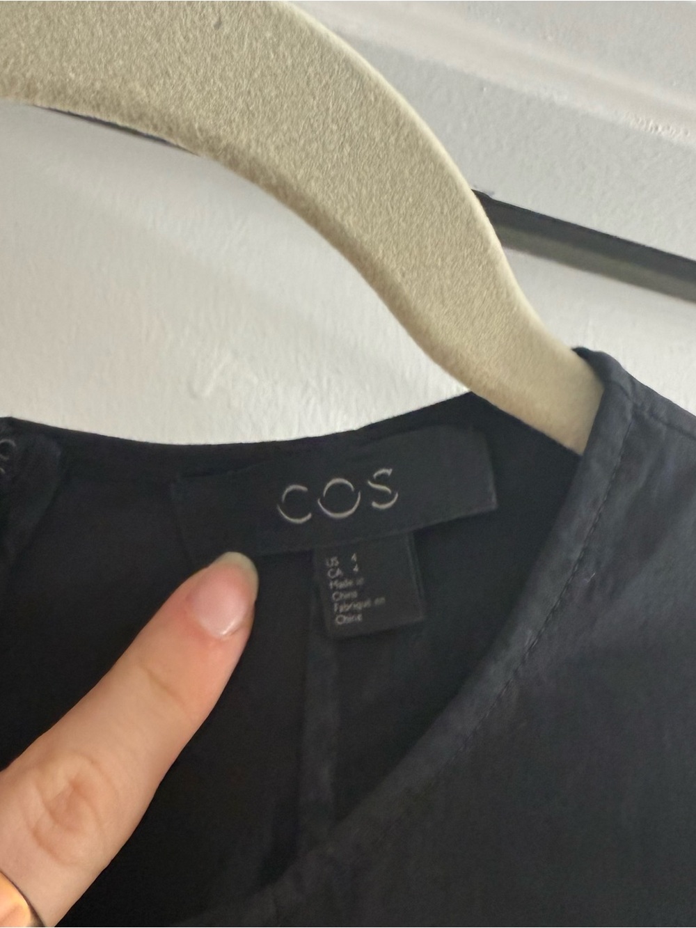 COS Waisted Pleated Sleeveless Midi Dress Black High Low Hem Small Minimalist - Picture 7 of 11